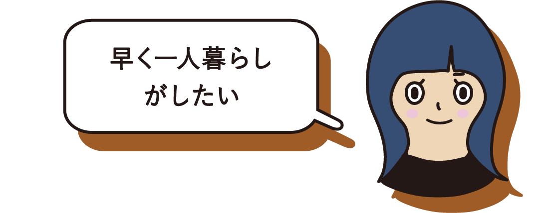 早く一人暮らしがしたい