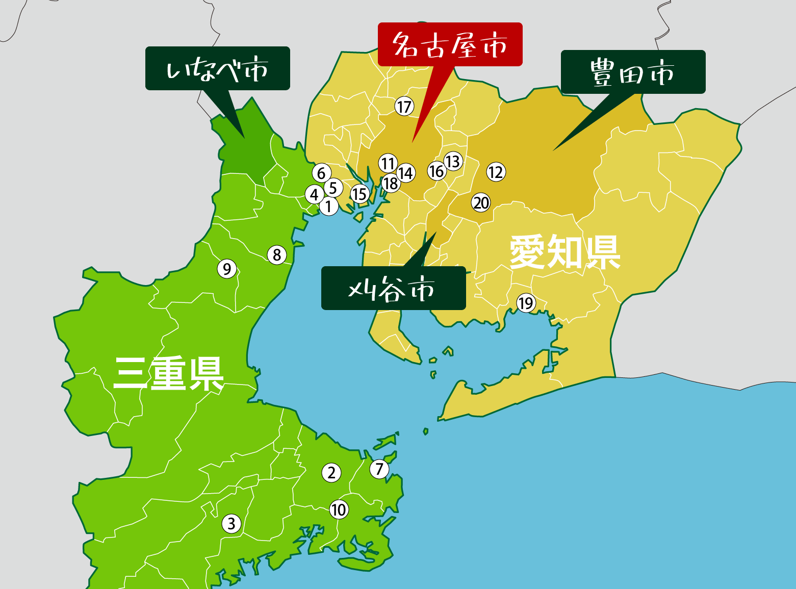 三重県・愛知県map